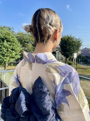 【営業時間外でのご予約も可◎】浴衣・振袖・袴など華やかに彩る着付けとヘアセットは《hachi salon》で♪