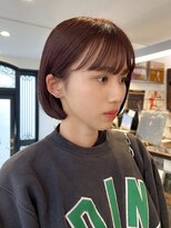 アンプラグド(unplugged)&nbsp;オレンジブラウンの耳かけボブ