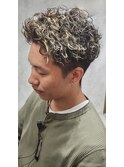 神戸メンズ　ツイスパ　波巻き　プードルパーマ　カット