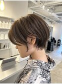 白髪ボカシ×ショートボブ