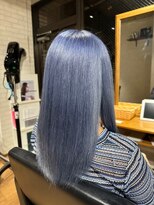 ビス リアン 川口店(Vis lien)&nbsp;大人可愛いふんわりカールミストバング外国人風カラーブリーチ