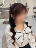 ねじりハーフツイン/心斎橋ヘアセット