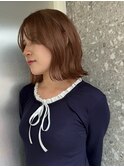 ハイトーンレイヤーボブミディアムレイヤーショートウルフボブ