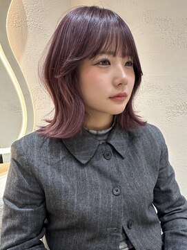 サイン 渋谷(SIGN) ボブ／レイヤーカット/ケアブリーチ／オレンジ