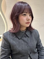 サイン 渋谷(SIGN) ボブ/レイヤーカット/ケアブリーチ/オレンジ