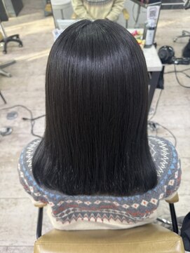 アジールヘア 所沢プロペ通り店(agir hair) ブルーブラック髪質改善縮毛矯正就活カラー寒色カラー