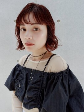 トリコ ショップアンドヘアサロン(tricot shop hair salon) ふんわりコテ巻きボブ/大人ボブ/暖色カラー