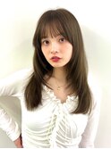 顔まわりカットミディアムウルフレイヤーロングハッシュボブ