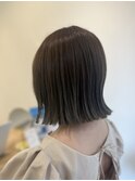 ぱつボブ×アッシュグレー