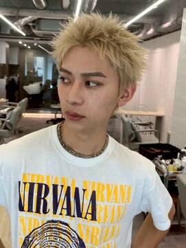 ハニーシブヤ(HONEY shibuya) 抜きっぱなしブロンド/スパイキーショート/ツーブロック1