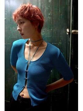 アール 北千住店(ar) ショートマッシュ/小顔バング/オレンジカラー/北千住