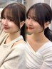 [外間指名]顔周りカット＋髪質改善トリートメント[銀座前髪顔まわりレイヤー]