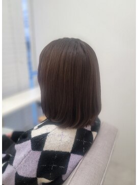 シーク センター南店(seek) ダークグレーブラウン肩ラインボブ