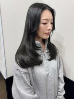 ラグナ(LAGUNA)&nbsp;暗髪オリーブグレージュ/ブリーチなし/ハッシュレイヤー