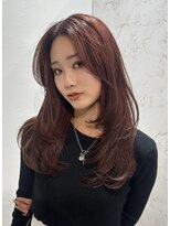 アンドリルム 梅田(&Lillme)&nbsp;顔まわりカットハッシュカット暖色系カラーワンホンレイヤー