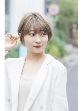 ガーデン タチカワ(garden tachikawa) 20代30代大人かわいいショート×ミルクティーベージュ