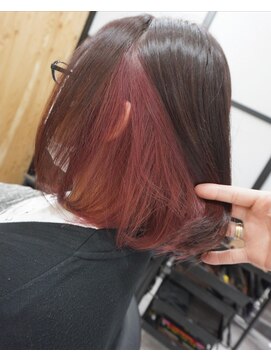 ヘアテリア リュウ 大塚(hair teria ryu) インナーカラーワインピンク