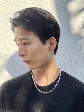 ガズル ハラジュク(GUZZLE HARAJUKU) 刈り上げないかきあげ横顔爽やかアップバングショート