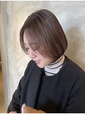 韓国風ボブとオリーブベージュカラー*10代/20代/30代