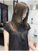 《カネコ》オリーブベージュ×レイヤーカット