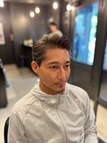 ザマンリバレッジニューヨーク(THE MAN LeverageNewYork)&nbsp;大人外国人風イケオジかきあげサイドパート：大村　大心