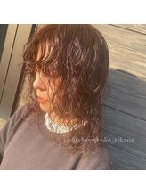 チェリーコーク(HAIR CHERRY COKE) オレンジブラウンとぐりぐりパーマ