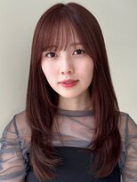 ノイカーム(noi Calm)&nbsp;顔周りレイヤーカットくびれヘアミルクティーベージュカラー