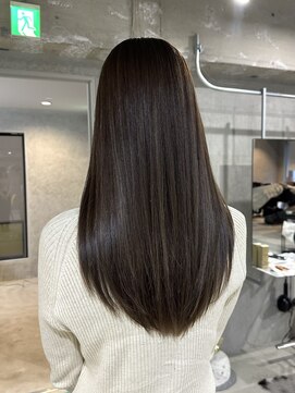 ラック(LUCK) ミルクティー/船橋/くすみベージュ/細めハイライト