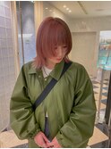 ペールピンク×ブラウンのバイカラー