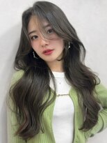 ユニ 原宿(uni) #85/韓国/韓国風/レイヤーカット/後れ毛/くびれヘア/前髪/原宿