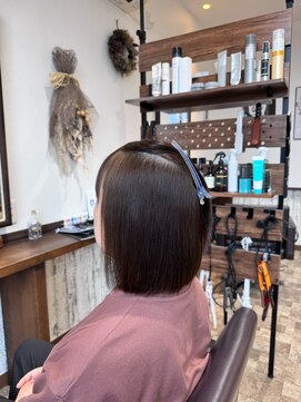 ゴデーレ(GODERE) 丸み小顔ストレートボブスタイル透け感ストレート髪質改善