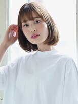 オッジ 西新店(Oggi)&nbsp;ボブ ブラウンベージュ 顔周りカット 艶髪 丸みボブ 20代30代