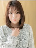 細めハイライトカラーエアストレートミディアム310W戸頭30代40代