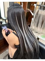 リゲル(rigel) バイカラーエクステ×ストレートロング