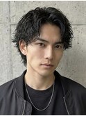 縦落ちシャドウパーマツイストスパイラルパーマ縦落ちスパイラル