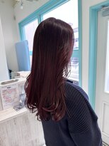 ワクヘアー(WaKu hair) 前上がりロング×チェリーピンク