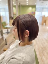 ジプソ(Gypso Hair salon)&nbsp;【 ミニボブ × ピンクベージュ 】