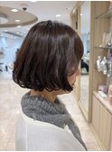 小顔手入れ楽30代40代50代大人可愛い切りっぱなしボブワンカール