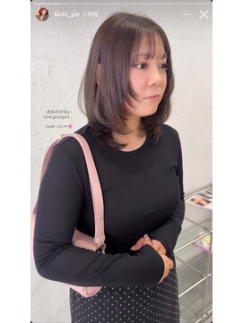 リイチ(LIICHI) オリーブグレージュ × 顔まわりレイヤー