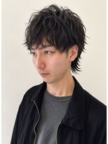 リンクス(Links) ウルフカットツイストスパイラルパーマゆるめ黒髪