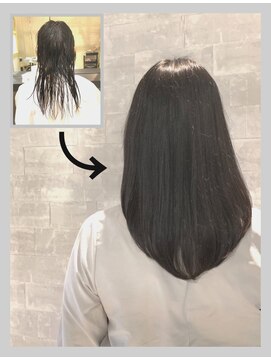 オーバーレイ(Overlay) 自然に仕上がる縮毛矯正【施術例】〔自由が丘〕〔縮毛矯正〕