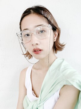 アイティー バイ アルバム 浦和店(IT by ALBUM) 派手ピンアレンジ_クールショートピンクベージュボブルフ_7830