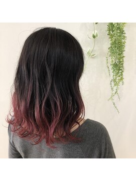 ネオヘアー 京成曳舟店(NEO Hair) グラデーションピンク×カジュアルミディ