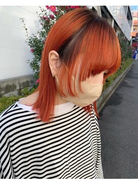 グリンバイアルティナ 八王子店(Grin by artina) マッシュヘアー_フレッシュ_レトロガーリー_オレンジカラー