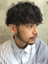 フィフス 栄(fifth)&nbsp;ツイストスパイラルパーマツーブロックメンズマッシュ