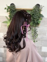 ロカット サロン(Roquat Salon)&nbsp;ハートあみたらしヘアアレンジ【立川/国分寺/国立/浴衣着付け】