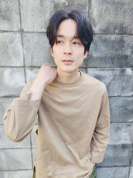 スーハ 恵比寿(SUUHA) ３０代大人のウェーブセンターパート/ワンカールマッシュパーマ