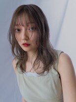 デビュー ヘアーメイク デザインカラー/レイヤーカット/ウェットヘア/オリーブベージュ