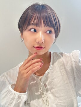 ラミ(L'ami) 【東 純平】くすみベージュ 小顔 前髪 フェザーショート