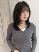【YOKE】暗めカラーショコラベージュハッシュレイヤーくびれヘア